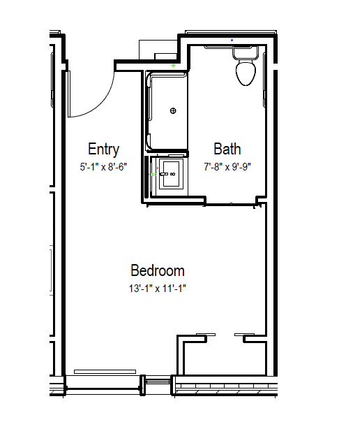 clara's garden memory care private suite floorplan